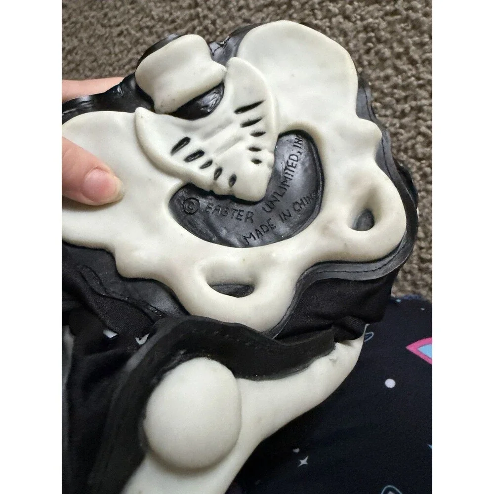 Easter Unlimited Skeleton Childs Halloween Costume White Black Vintage